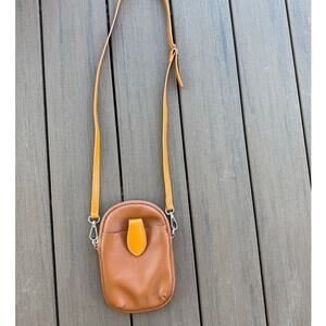 Davina Firenze Crossbody Caramel Brown Orange Bag Leather 5x8